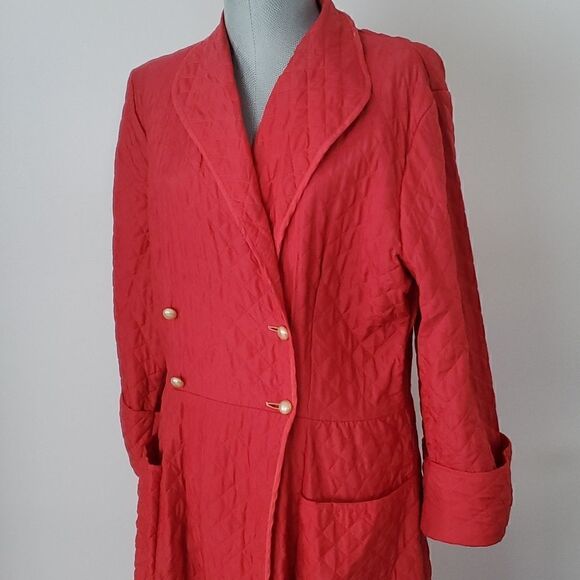 Barsarobe of Bemberg | Vintage Quilted House Coat Robe - Picture 3 of 9
